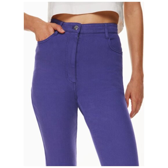 Aritzia Wilfred Free | Twostep High-rise Flared Pants In Deep Violet - Picture 5 of 13